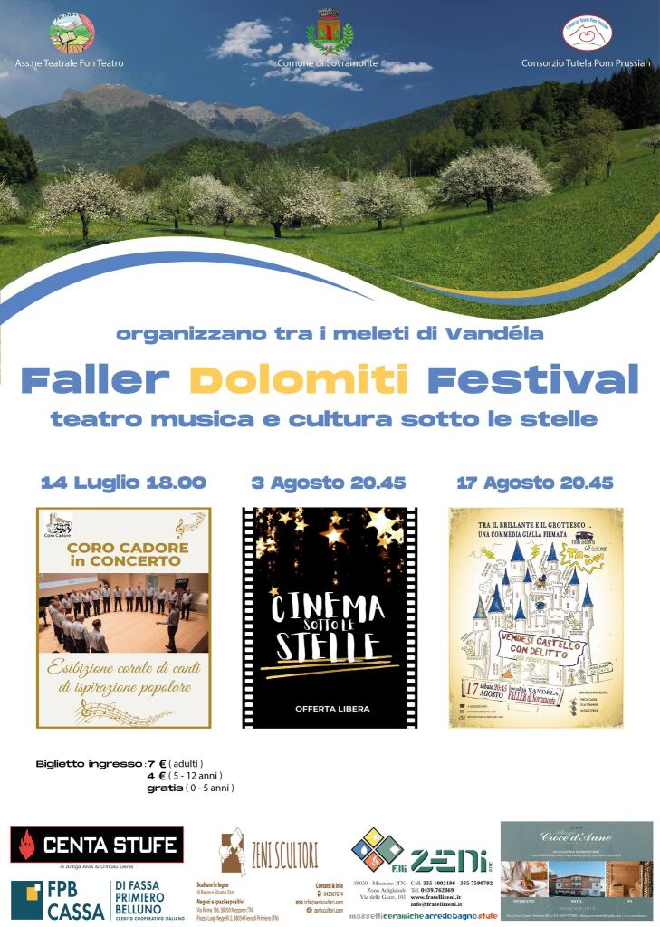 Faller Dolomiti Festival - teatro musica e cultura sotto le stelle