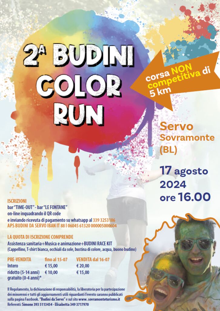 2a Budini Color Run a Servo di Sovramonte